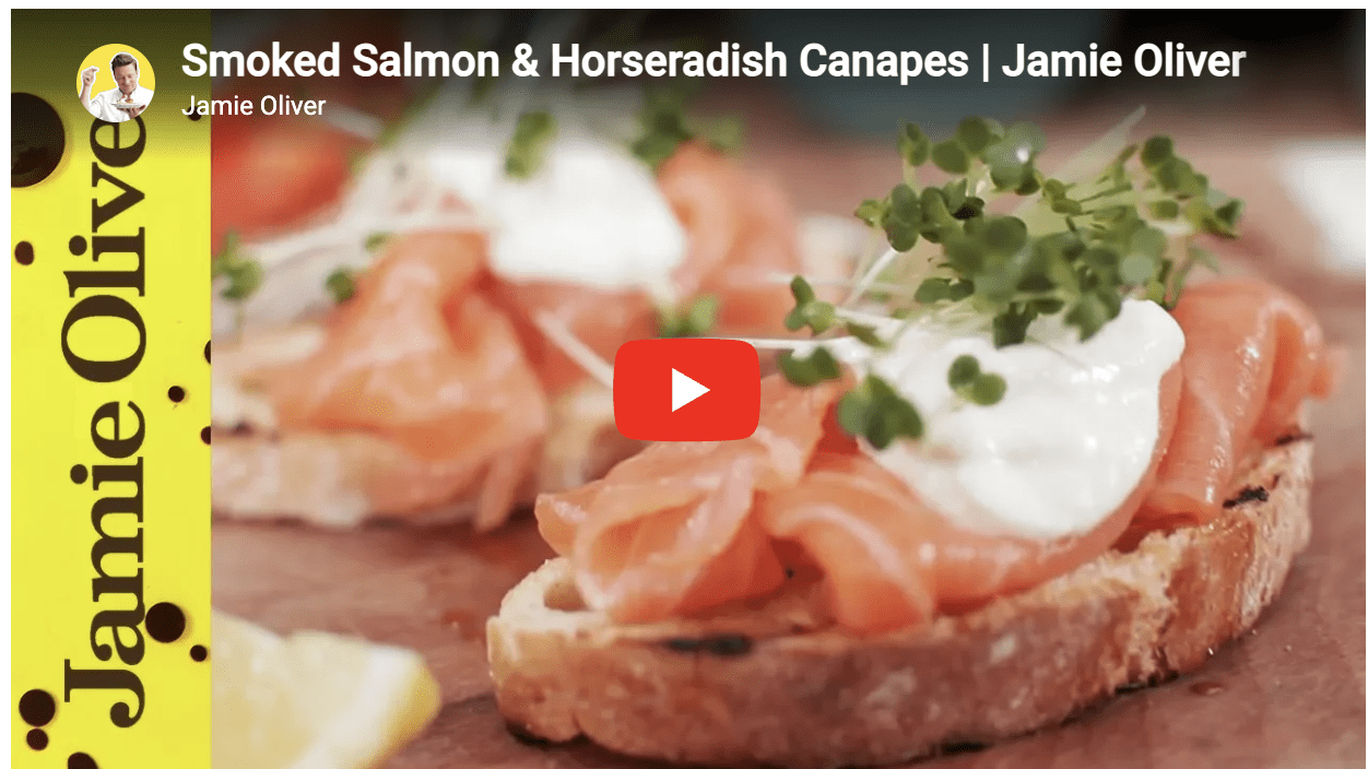 Smoked Salmon & Horseradish Canapes | Jamie Oliver